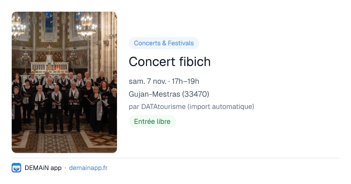 Concert fibich — Gujan-Mestras