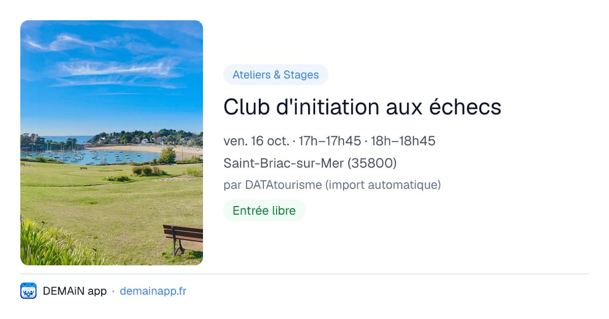 Club d'initiation aux échecs — Saint-Briac-sur-Mer