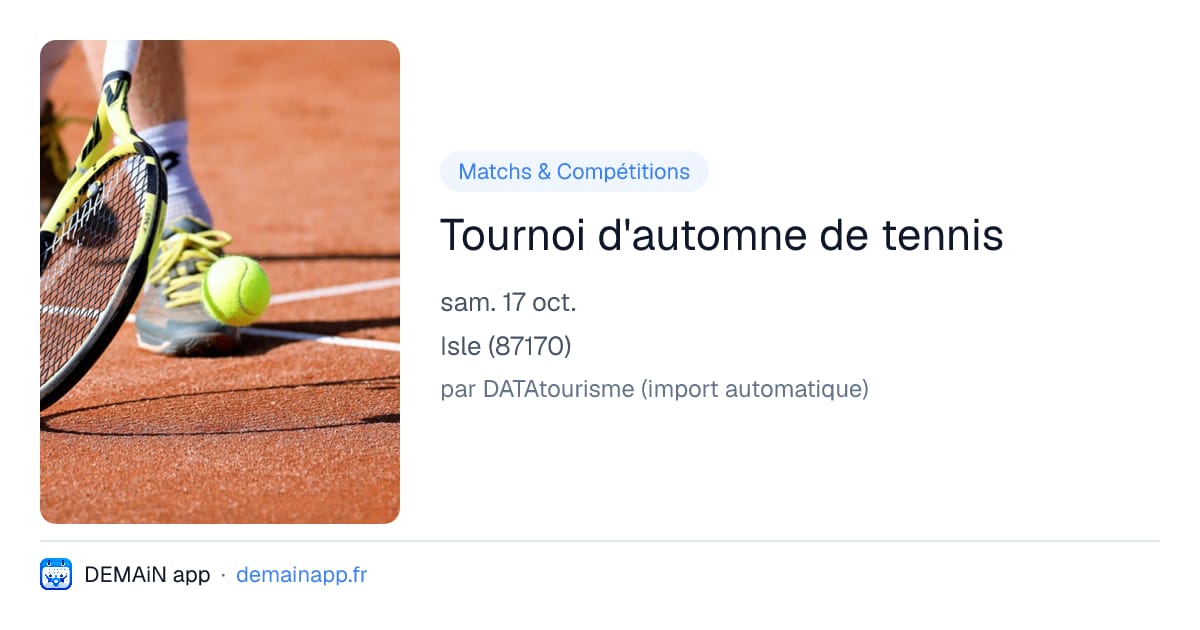 Tournoi d'automne de tennis — Isle