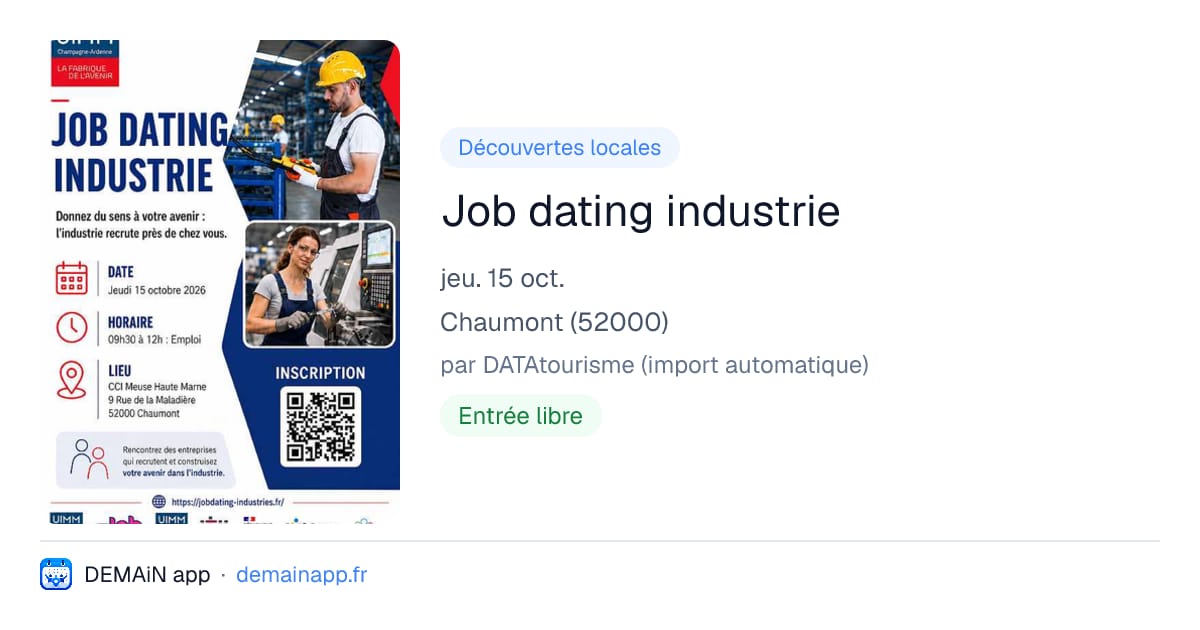 Job dating industrie — Chaumont