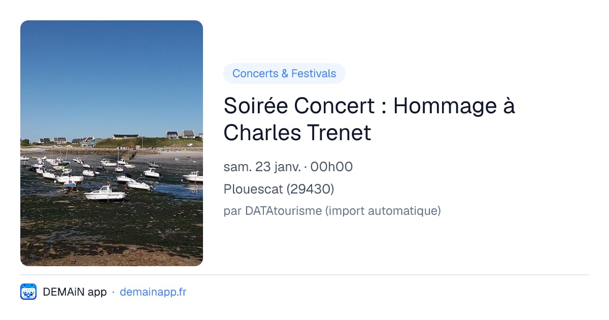 Soirée Concert : Hommage à Charles Trenet — Plouescat