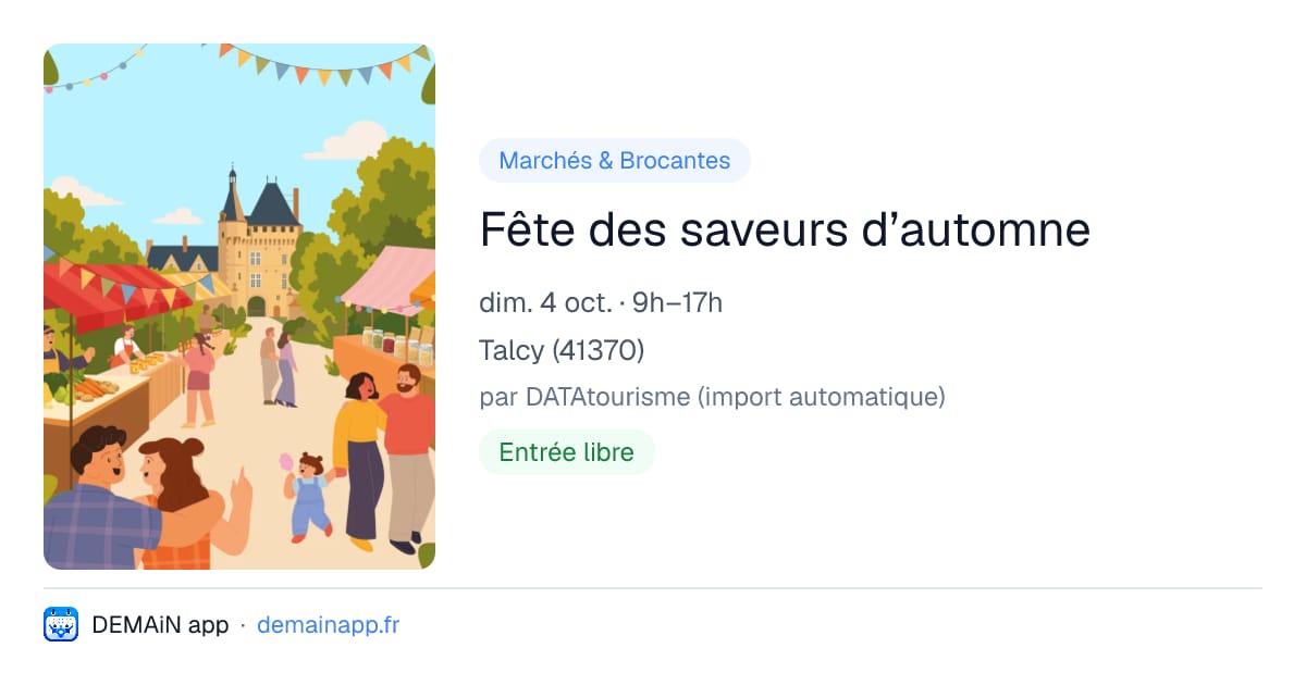 Fête des saveurs d’automne — Talcy