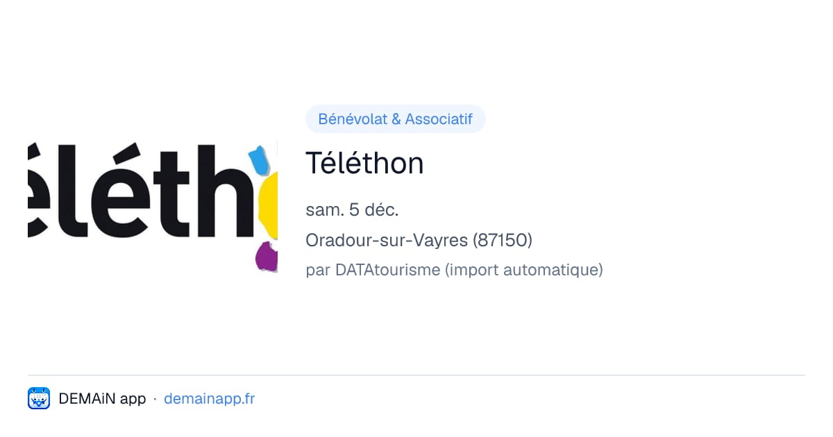 Téléthon — Oradour-sur-Vayres