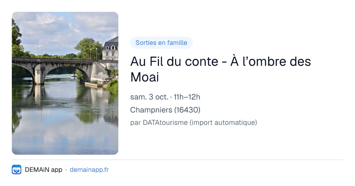 Au Fil du conte - À l’ombre des Moai — Champniers
