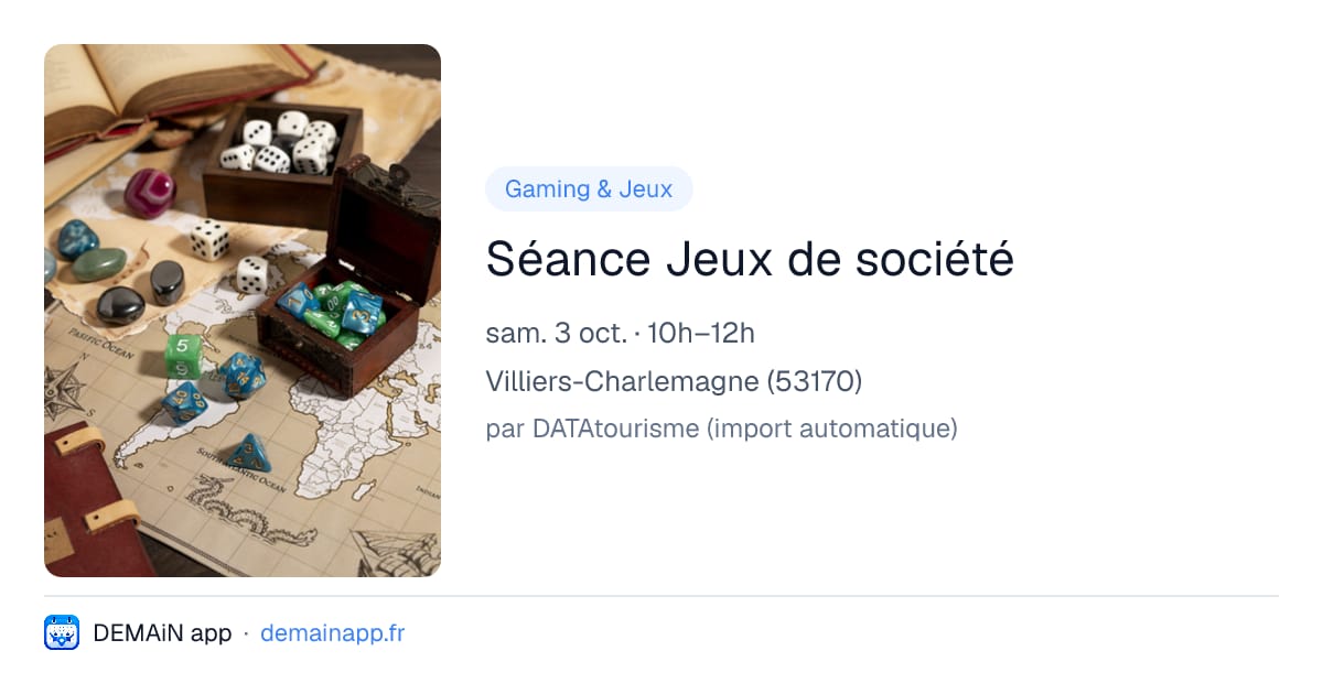 Séance Jeux de société — Villiers-Charlemagne