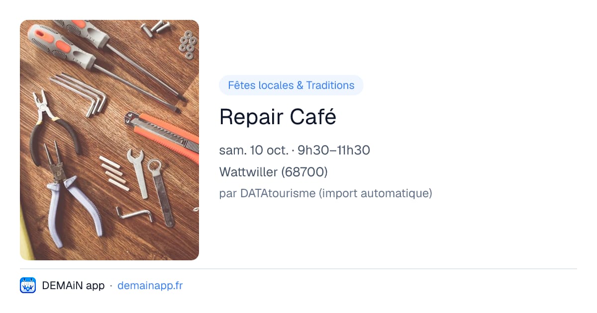 Repair Café — Wattwiller