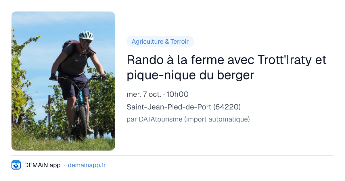 Rando à la ferme avec Trott'Iraty et pique-nique du berger — Saint-Jean-Pied-de-Port