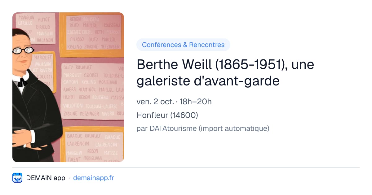 Berthe Weill (1865-1951), une galeriste d'avant-garde — Honfleur