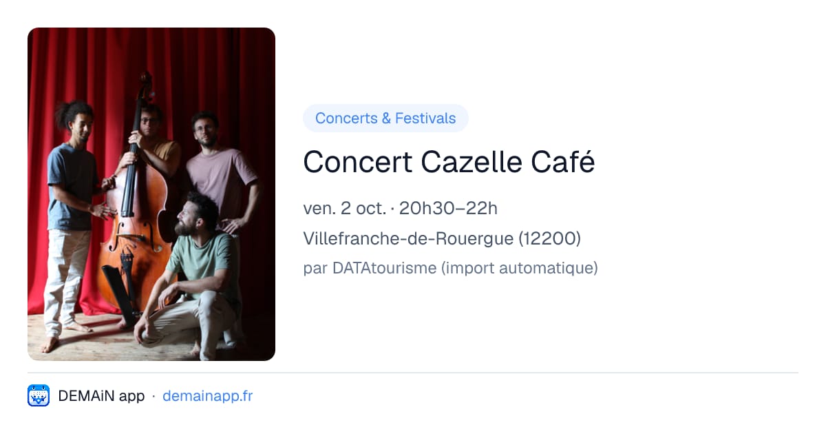 Concert Cazelle Café — Villefranche-de-Rouergue
