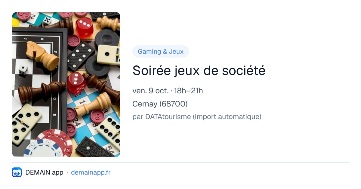 Soirée jeux de société — Cernay