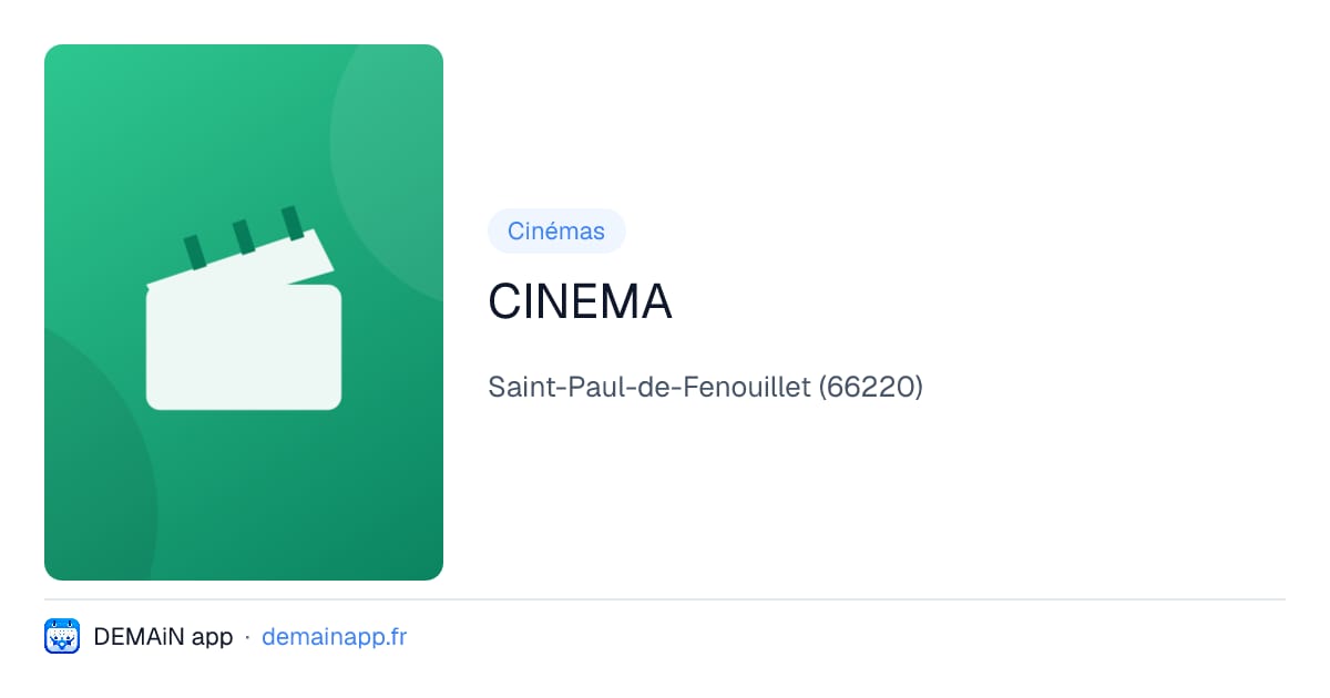 CINEMA — Saint-Paul-de-Fenouillet