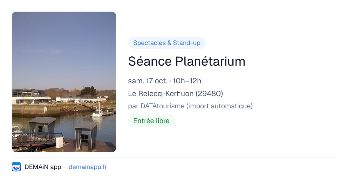 Séance Planétarium — Le Relecq-Kerhuon
