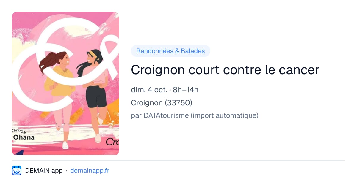 Croignon court contre le cancer — Croignon