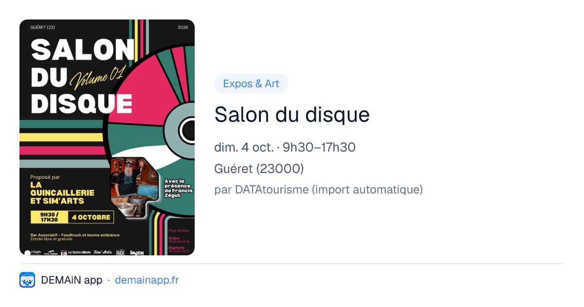 Salon du disque — Guéret
