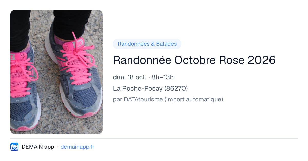 Randonnée Octobre Rose 2026 — La Roche-Posay
