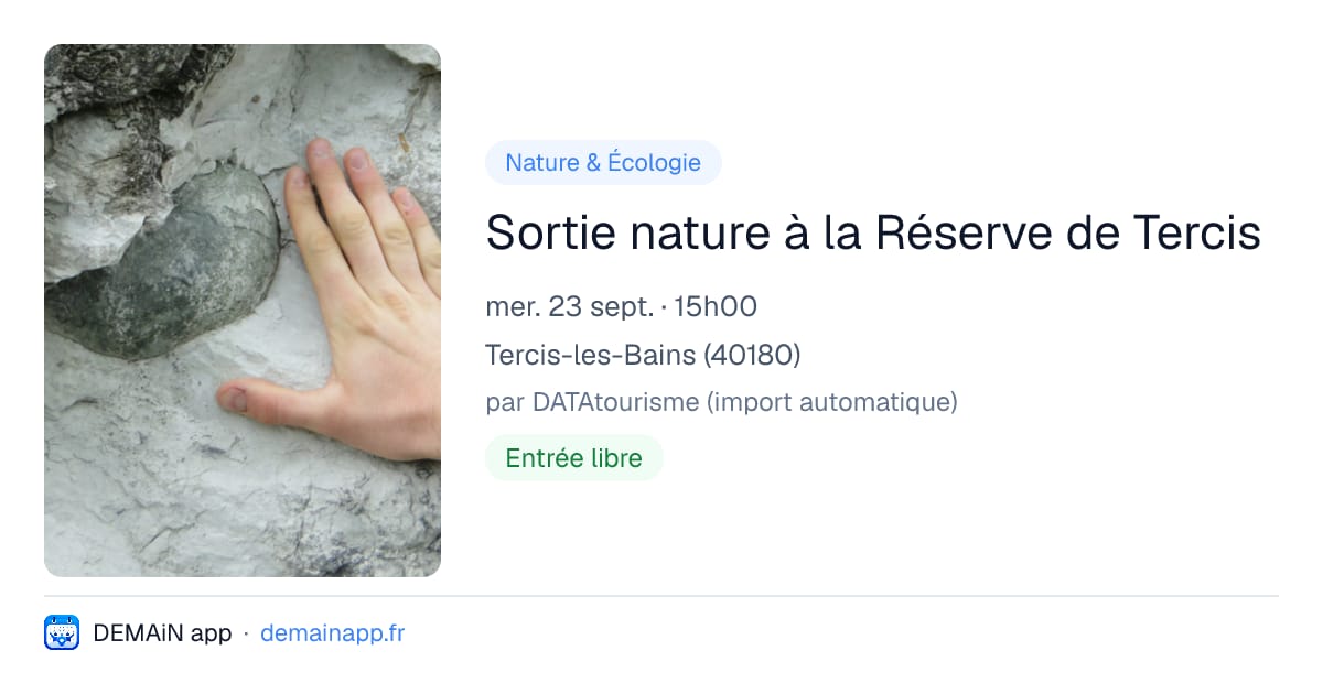 Sortie nature à la Réserve de Tercis — Tercis-les-Bains