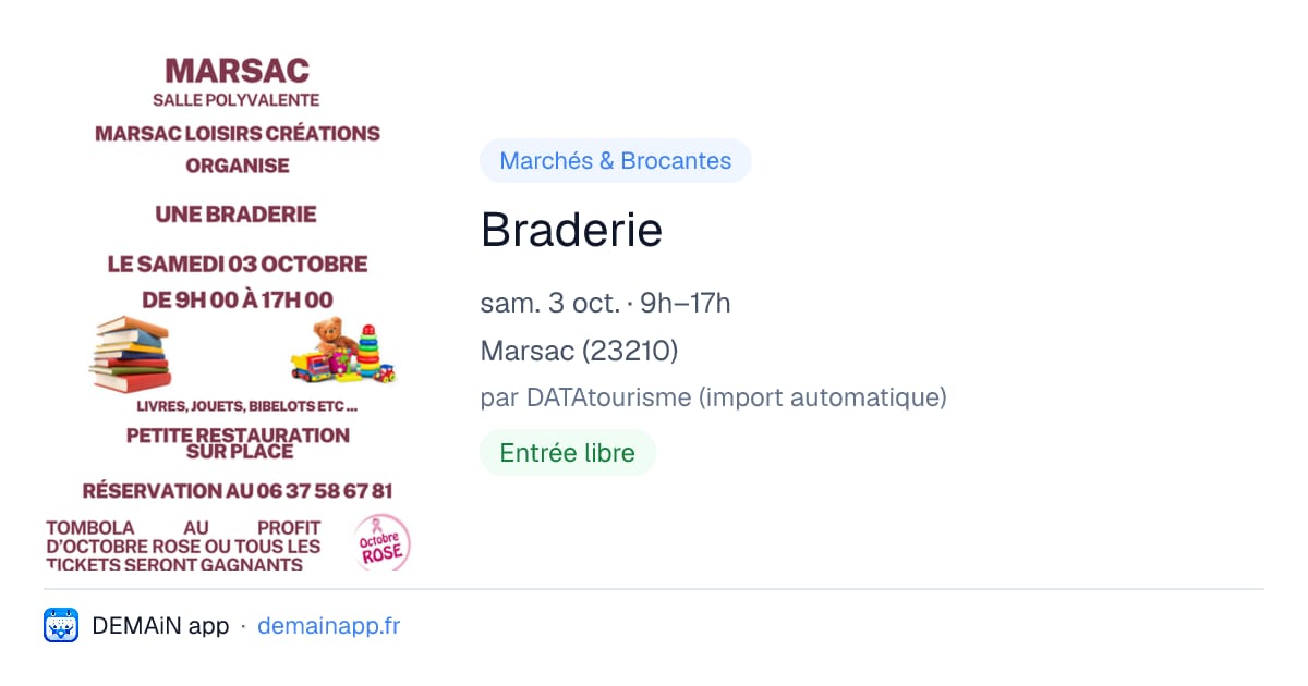 Braderie — Marsac