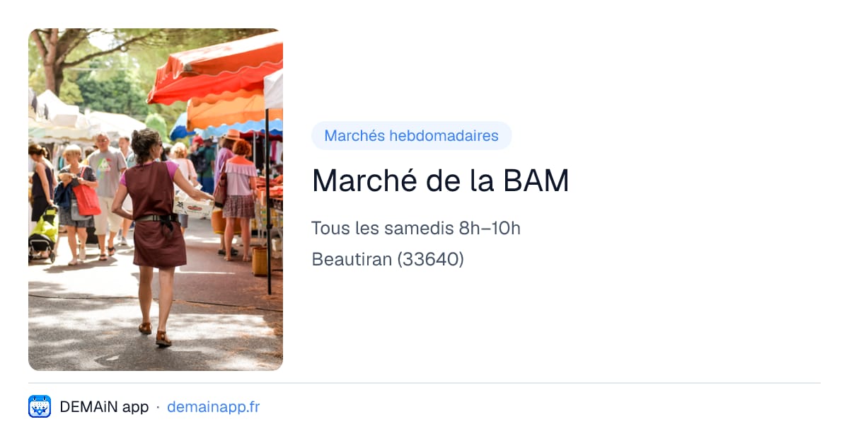 Marché de la BAM — Beautiran