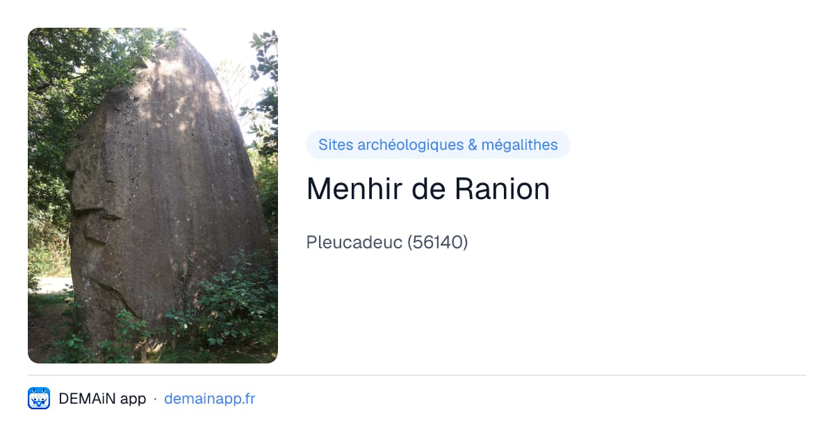 Menhir de Ranion — Pleucadeuc