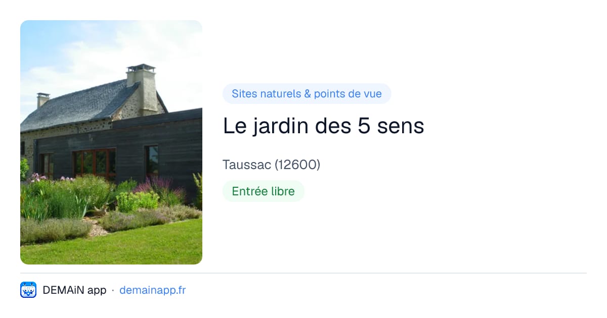 Le jardin des 5 sens — Taussac