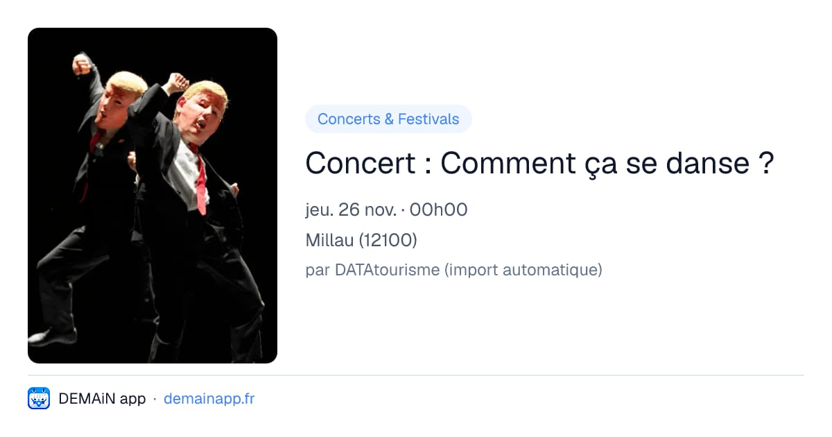 Concert : Comment ça se danse ? — Millau