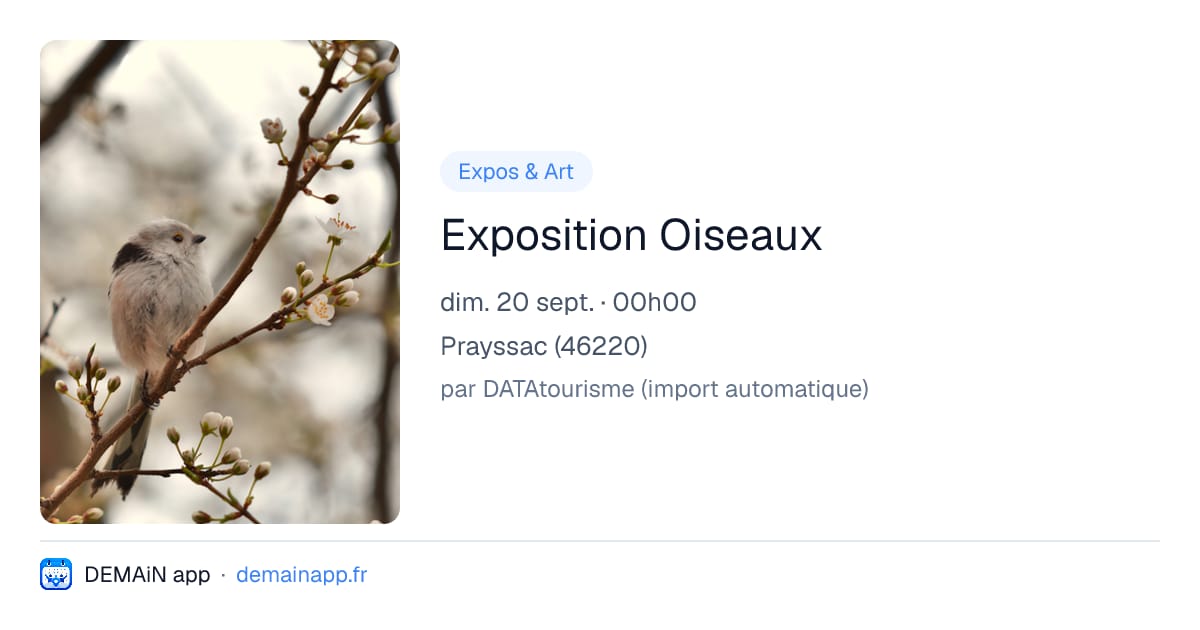Exposition Oiseaux — Prayssac
