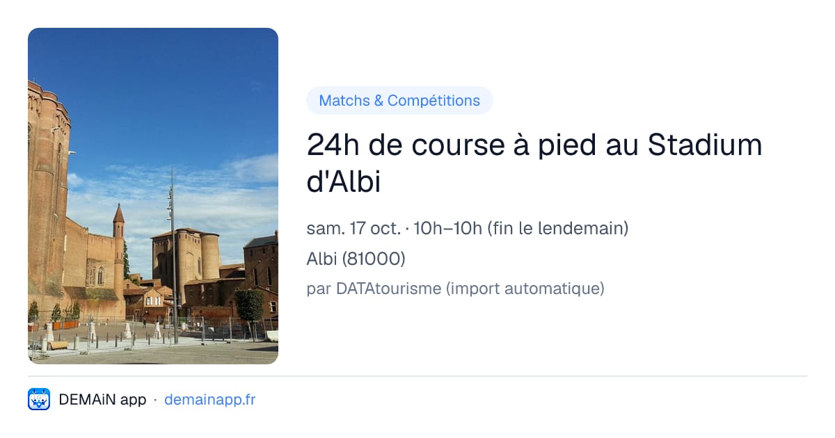 24h de course à pied au Stadium d'Albi — Albi