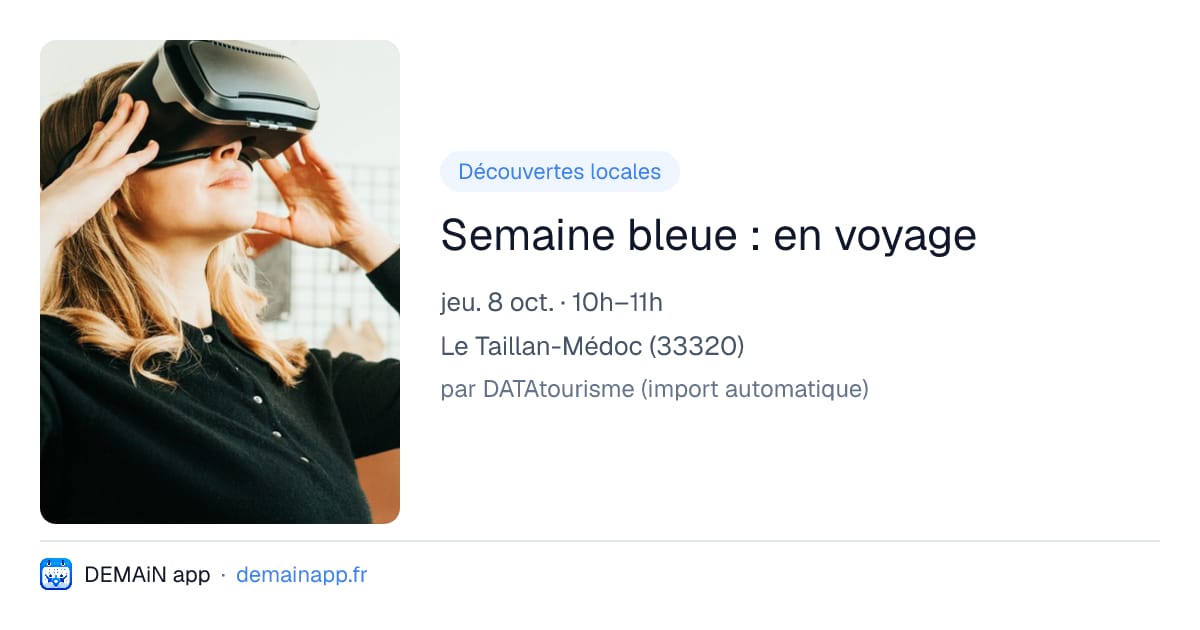 Semaine bleue : en voyage — Le Taillan-Médoc