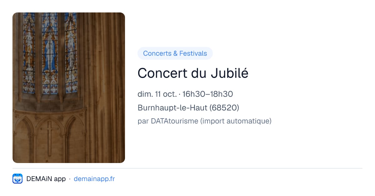 Concert du Jubilé — Burnhaupt-le-Haut