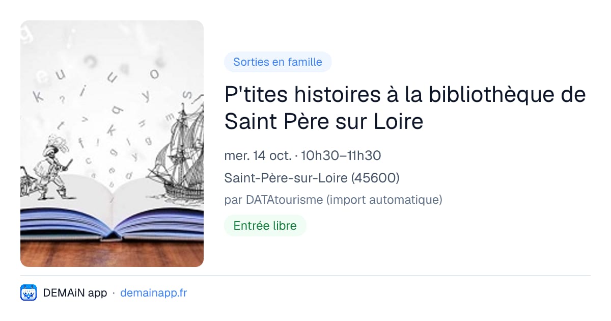 P'tites histoires à la bibliothèque de Saint Père sur Loire — Saint-Père-sur-Loire