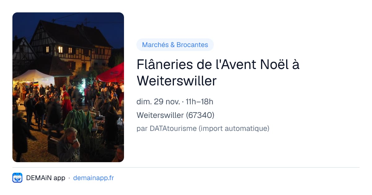 Flâneries de l'Avent Noël à Weiterswiller — Weiterswiller