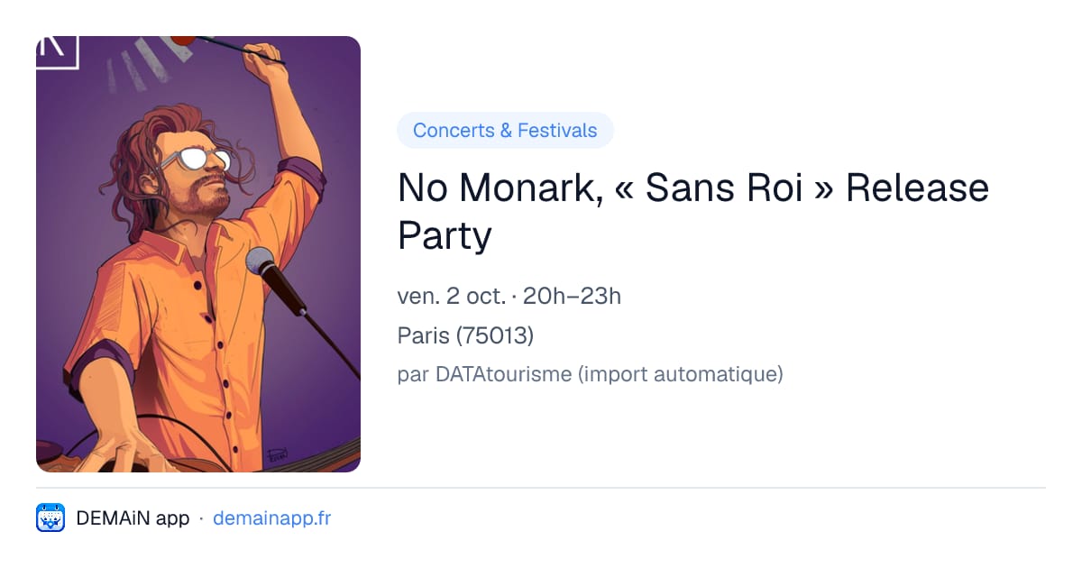 No Monark, « Sans Roi » Release Party — Paris