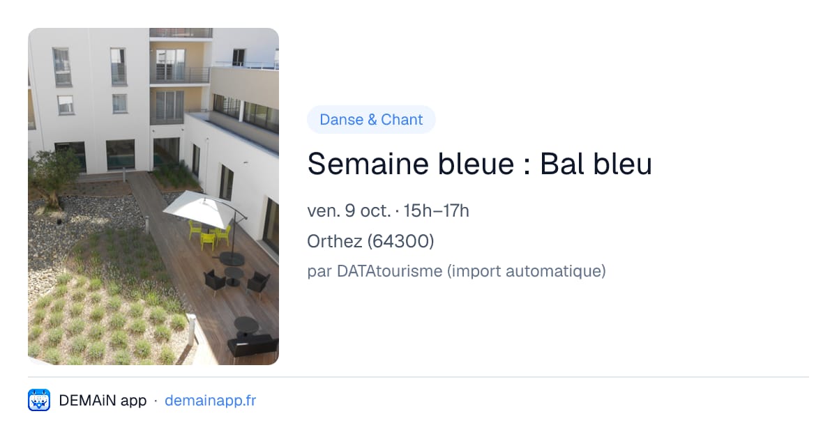 Semaine bleue : Bal bleu — Orthez