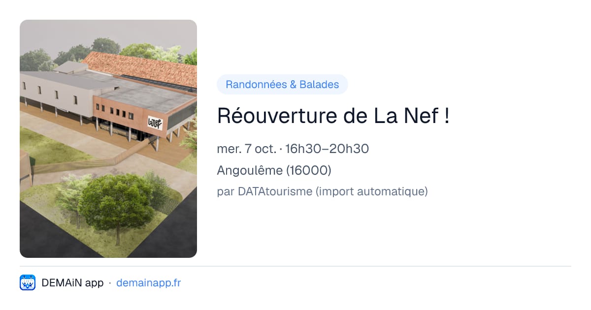 Réouverture de La Nef ! — Angoulême