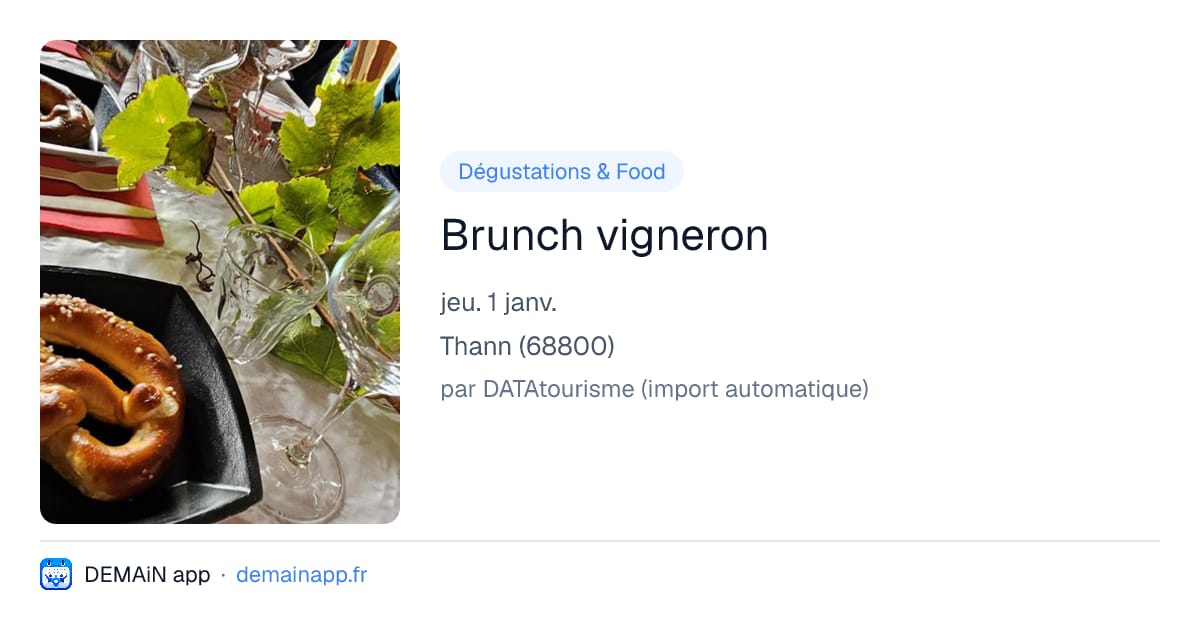 Brunch vigneron — Thann