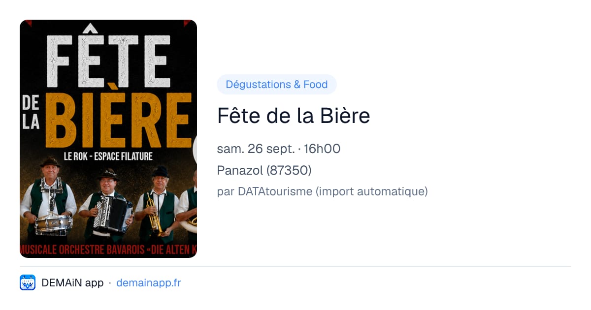 Fête de la Bière — Panazol