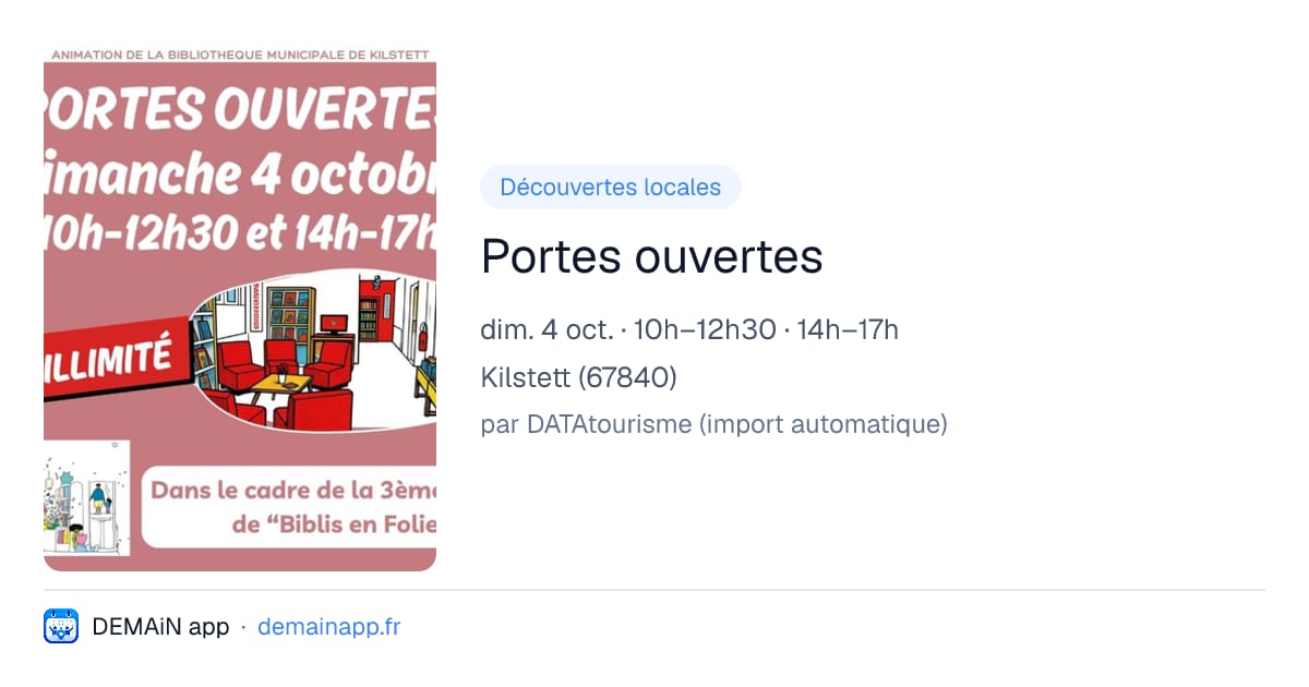 Portes ouvertes — Kilstett