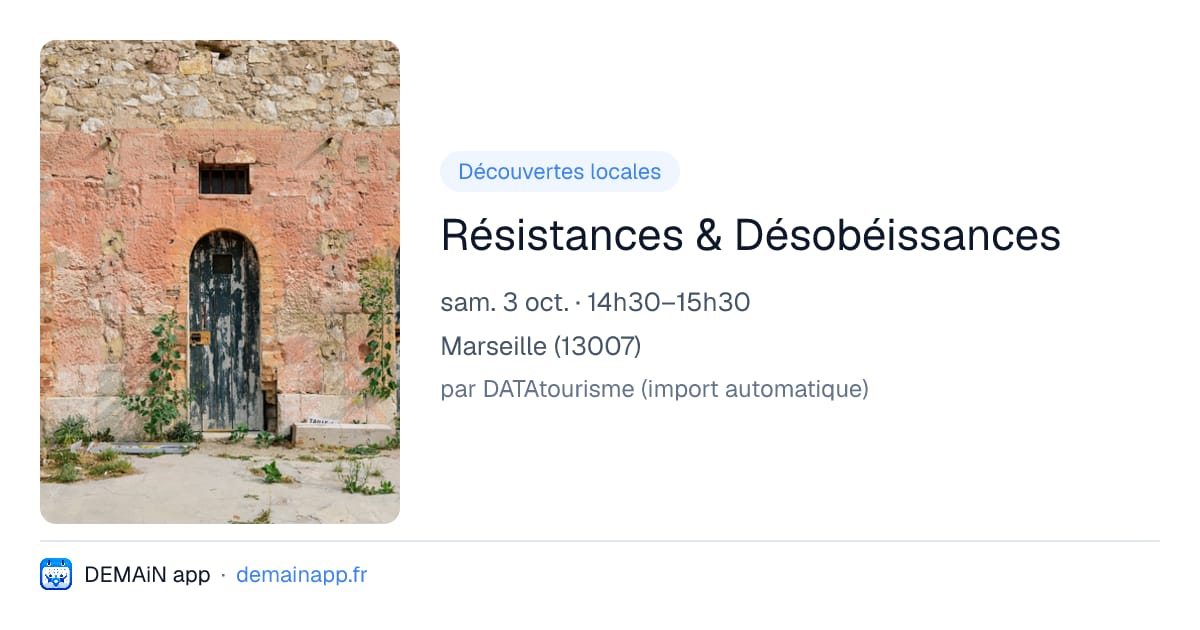 Résistances & Désobéissances — Marseille