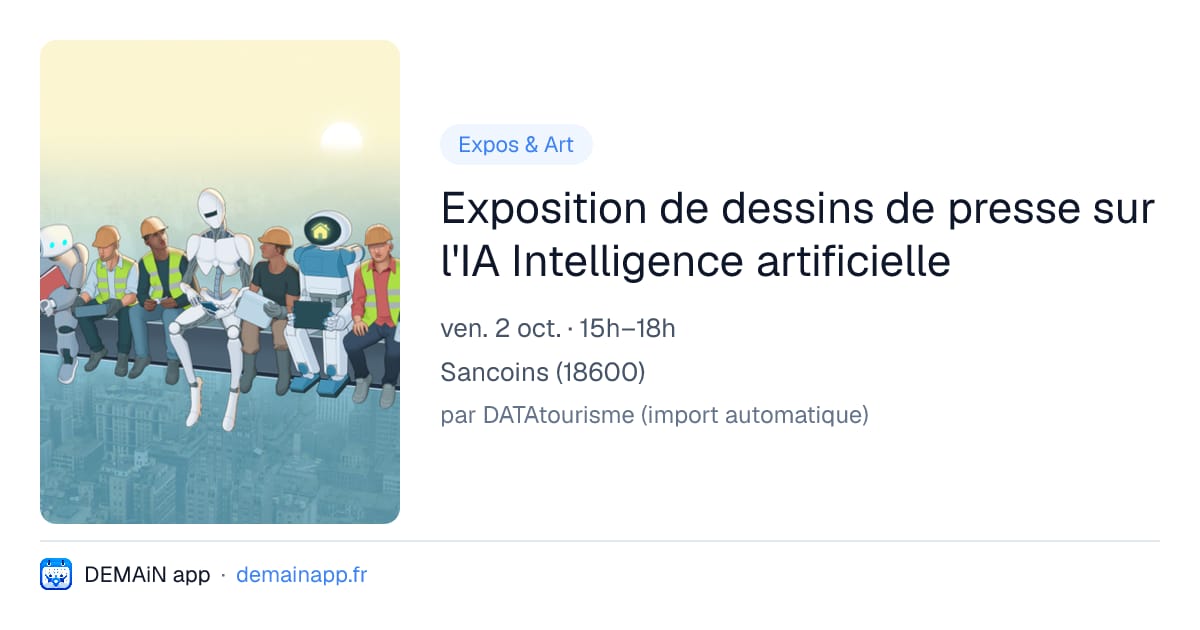 Exposition de dessins de presse sur l'IA Intelligence artificielle — Sancoins
