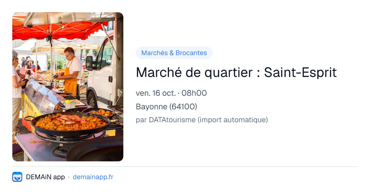 Marché de quartier : Saint-Esprit — Bayonne