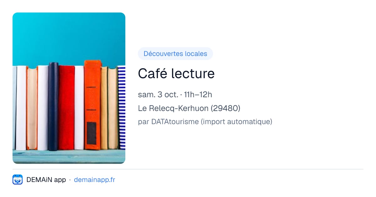 Café lecture — Le Relecq-Kerhuon