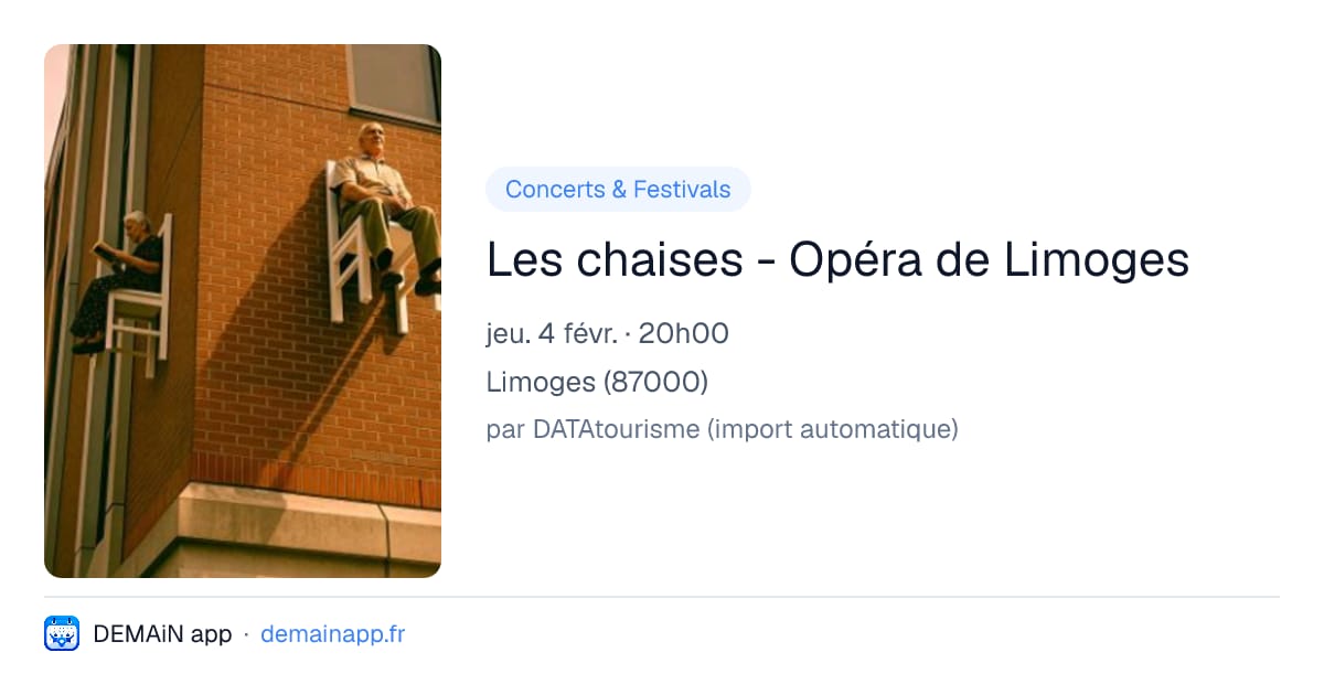 Les chaises - Opéra de Limoges — Limoges
