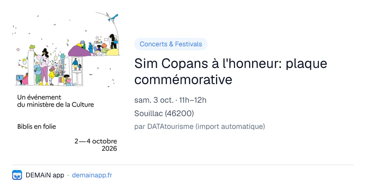 Sim Copans à l'honneur: plaque commémorative — Souillac