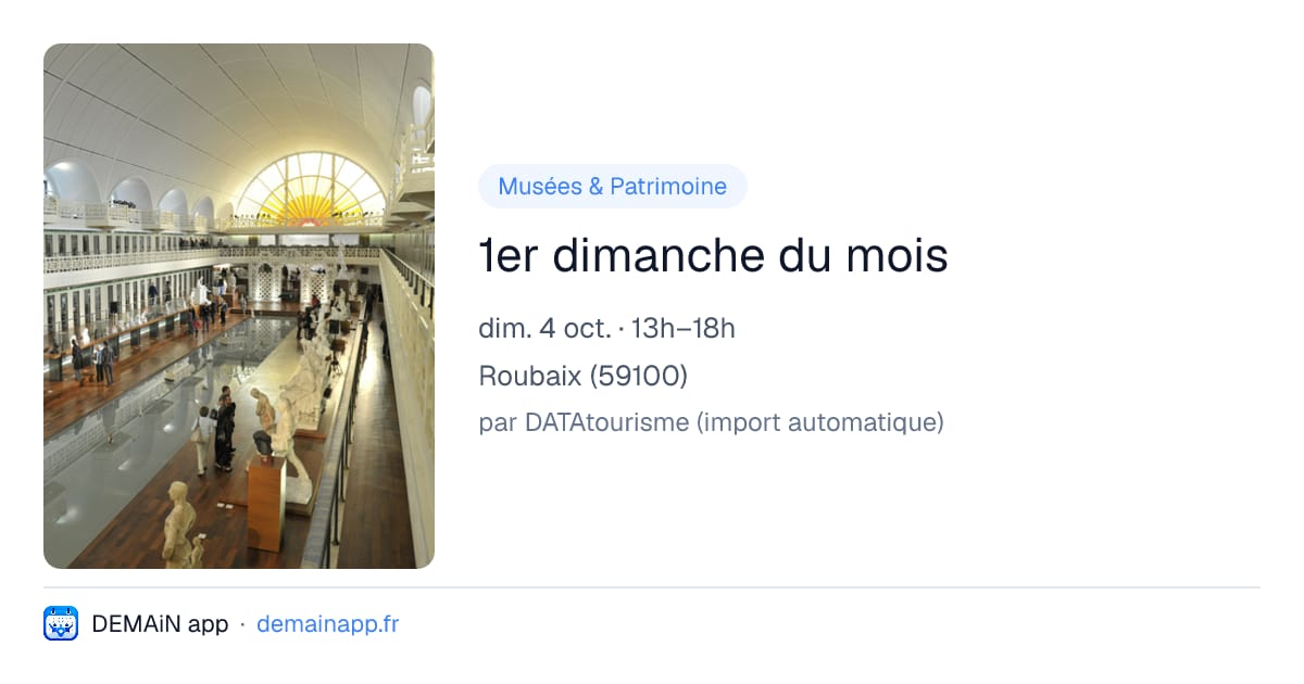 1er dimanche du mois — Roubaix