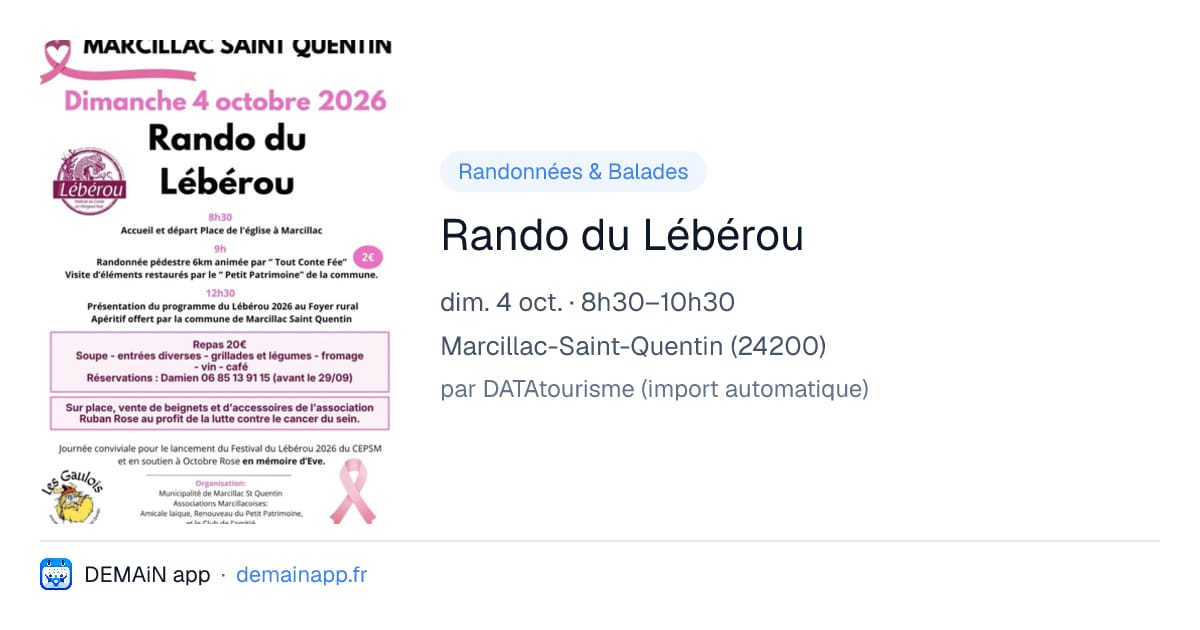 Rando du Lébérou — Marcillac-Saint-Quentin