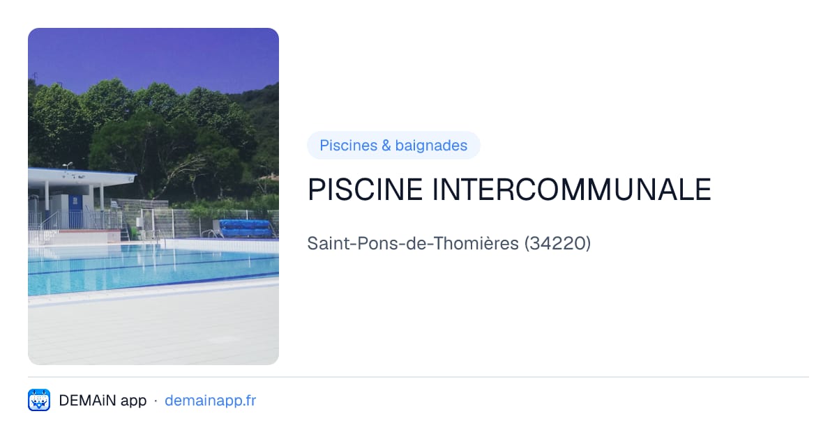 PISCINE INTERCOMMUNALE — Saint-Pons-de-Thomières