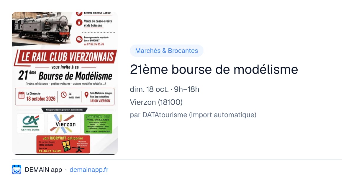 21ème bourse de modélisme — Vierzon