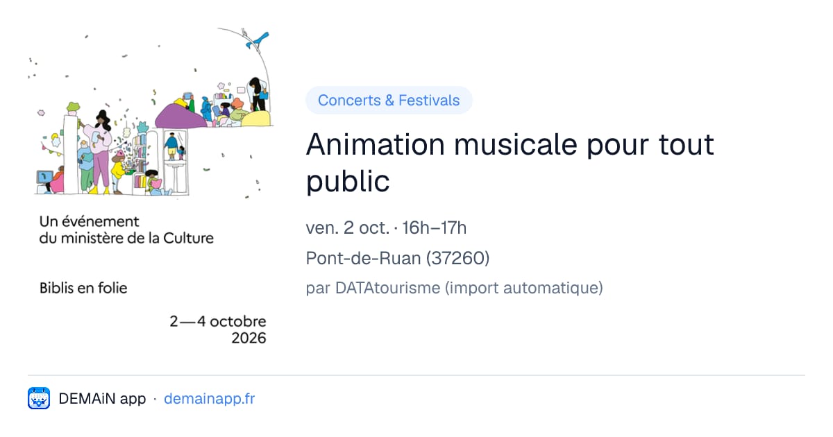 Animation musicale pour tout public — Pont-de-Ruan