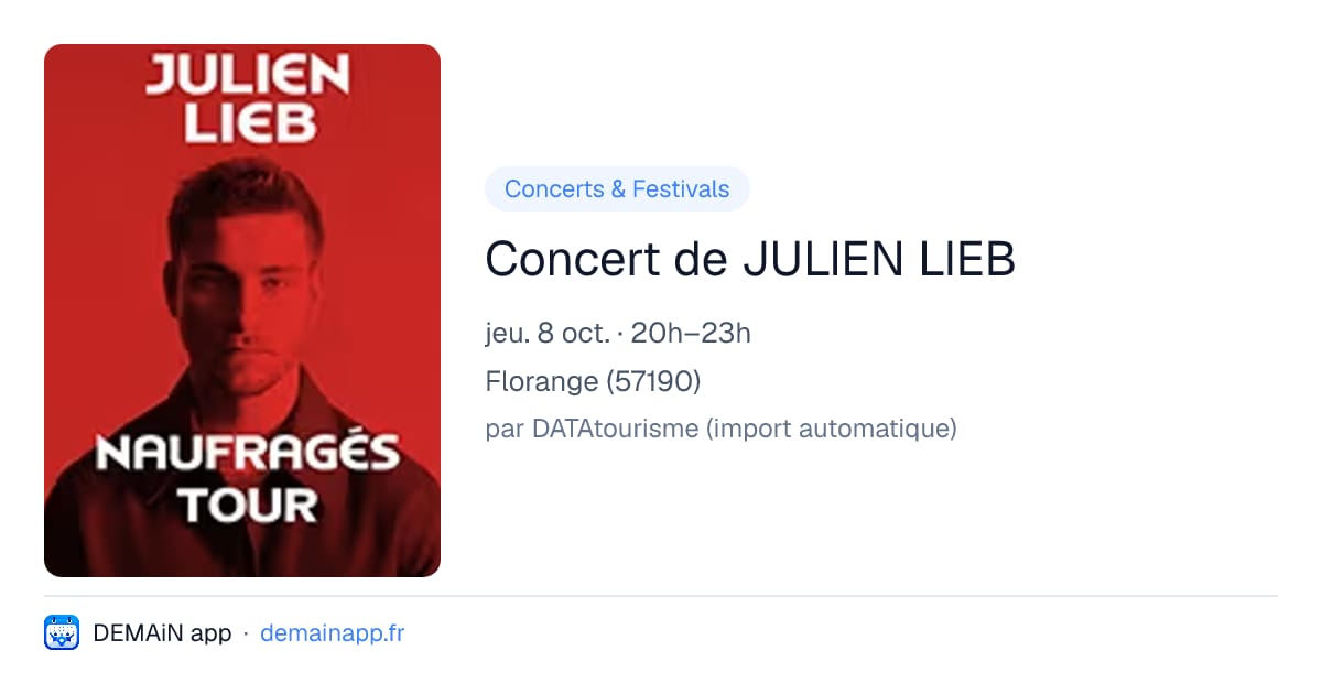 Concert de JULIEN LIEB — Florange