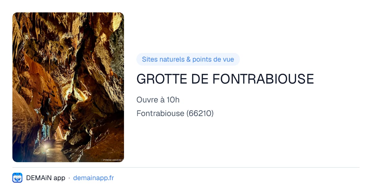 GROTTE DE FONTRABIOUSE — Fontrabiouse